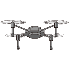 飛行するドローン