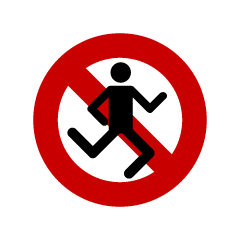 走る禁止