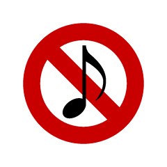 音楽禁止