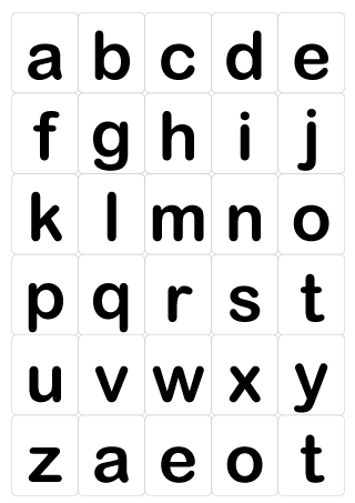「abc」英語アルファベットカード（小文字）
