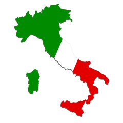 イタリア国旗の地図