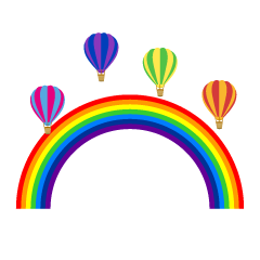 虹と気球