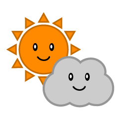太陽と雲のキャラクター