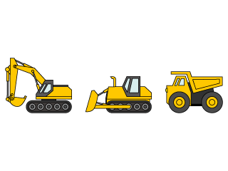 工事車両のライン線