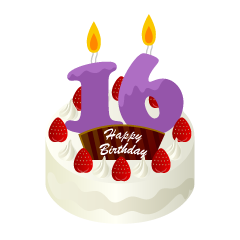 16歳の誕生日ケーキ