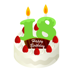18歳の誕生日ケーキ