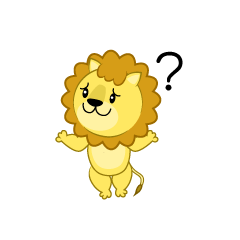 わからないジェスチャーのライオン