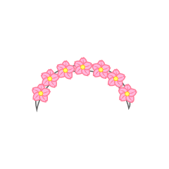 花のヘアバンド