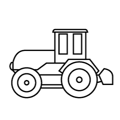 トラクター（線画）