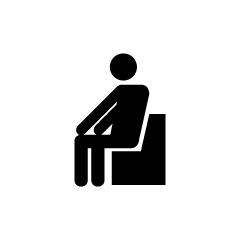 椅子に腰掛ける人のピクトグラム