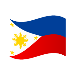 たなびくフィリピン国旗
