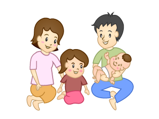 赤ちゃんと家族