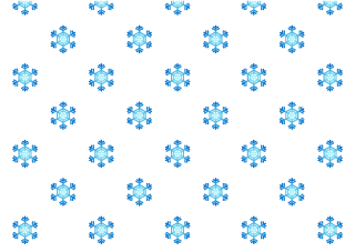 水色の雪結晶模様の壁紙