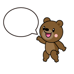 話すクマキャラ