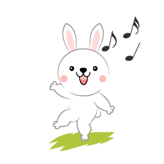 踊るウサギ