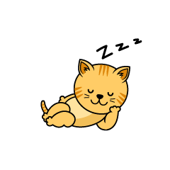 寝るトラ猫キャラ