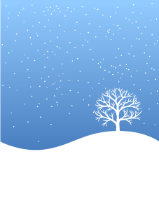 雪積もる一本木の背景画像
