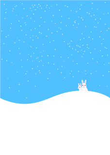 雪降る白兎の背景画像