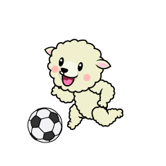 サッカーする羊