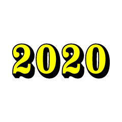 2020年文字（黄色）