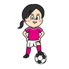 堂々としたサッカー女子